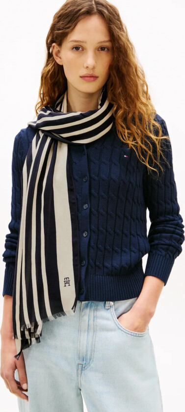 Th Elevated Chic Scarf - Navy - ONE SIZE