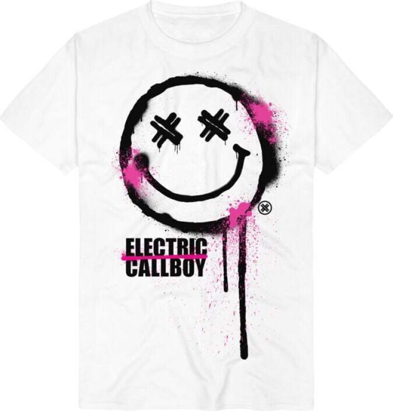 T-skjorte - Spray Smile - S til 3XL - Herrer - hvit