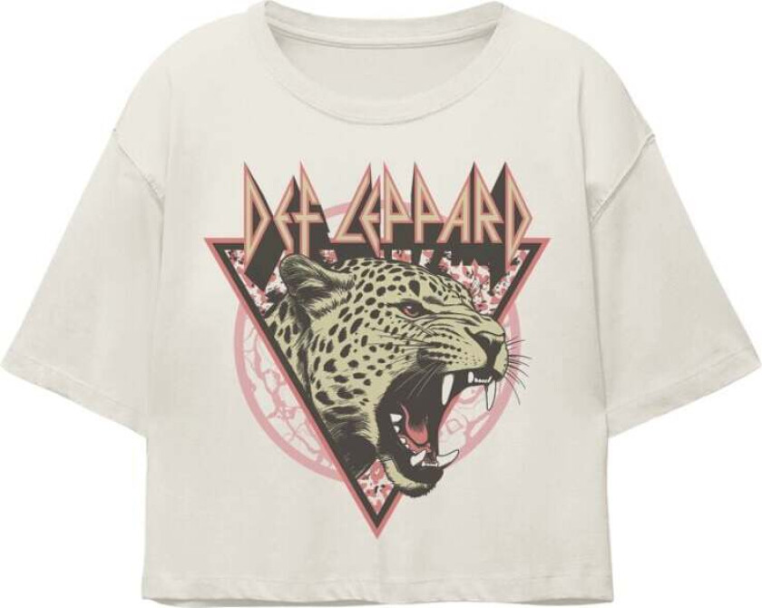 T-skjorte - Triangle Leopard - S til 3XL - Damer - hvit