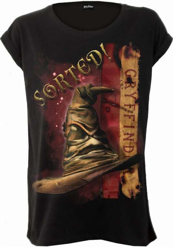 T-skjorte - Gryffindor Hat - S til XXL - Damer - svart