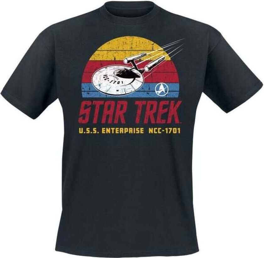 T-skjorte - U.S.S. Enterprise - M til 5XL - Herrer - svart