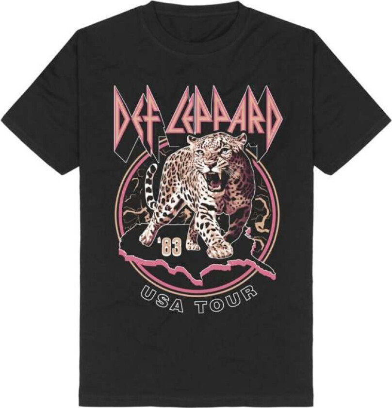 T-skjorte - USA Tour 1983 - S til 3XL - Herrer - svart