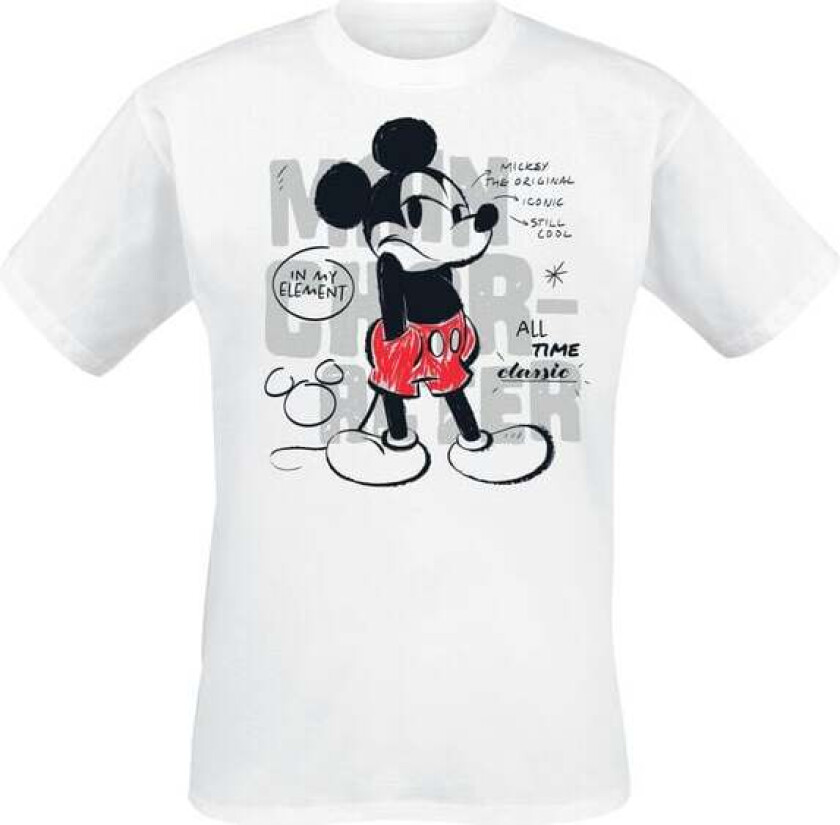 Disney T-skjorte - S til XXL - Herrer - hvit