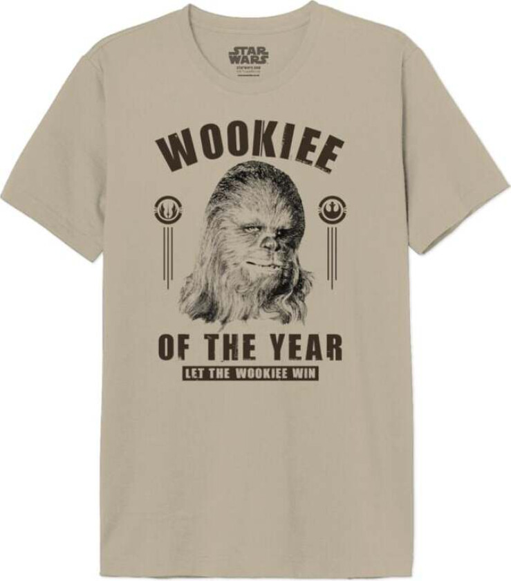 Disney T-skjorte - Chewbacca - Wookie Of The Year - M til XXL - Herrer - sand
