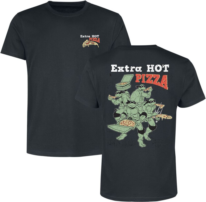 T-skjorte - Extra Hot Pizza - M til 3XL - Herrer - svart