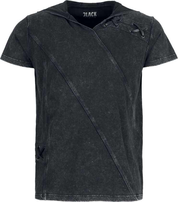 T-skjorte - Essential T-skjorte med hette og snøringsdetaljer - S til XXL - Herrer - svart