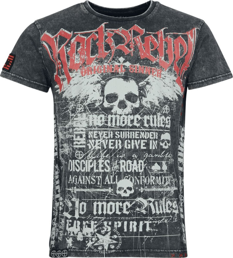 T-skjorte - Original Sinner T-skjorte - S til XXL - Herrer - grå