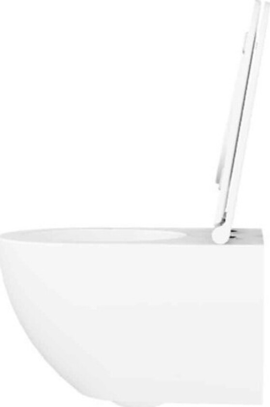 Comoda vegghengt toalett, uten skyllekant, matt hvit