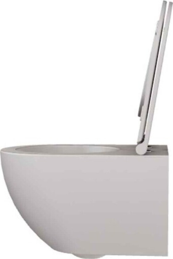 Comoda vegghengt toalett, uten skyllekant, matt grå