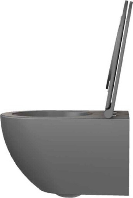 Comoda vegghengt toalett, uten skyllekant, matt antrasitt