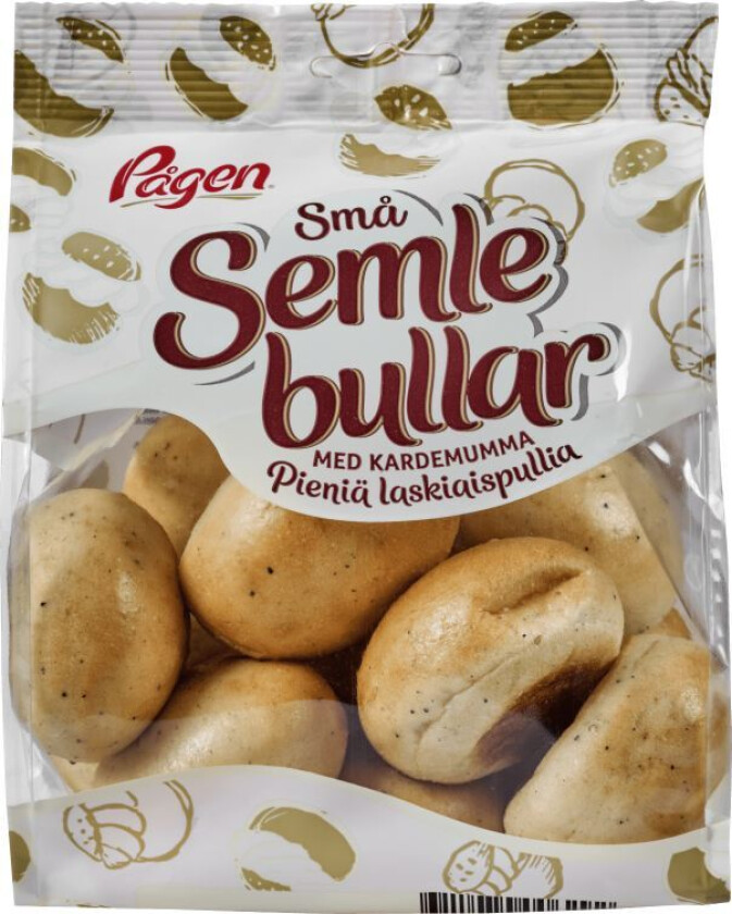 Små Semlebullar Små semlor den svenske klassikeren i bit-størrelse. Myke kardemommeboller.