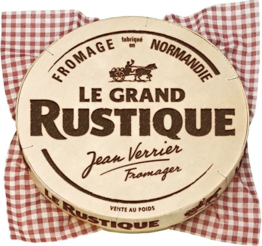 Camembert Rustique Le Grand Rustique er en fransk camemberttype ost med en uttalt aroma og en rik, fløteaktig smak. Osten egner seg til ostefat, snacks og dessert.