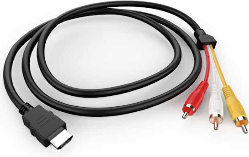 HDMI-kabel hann til 3 RCA hunn AV-kabel video lydkomponent