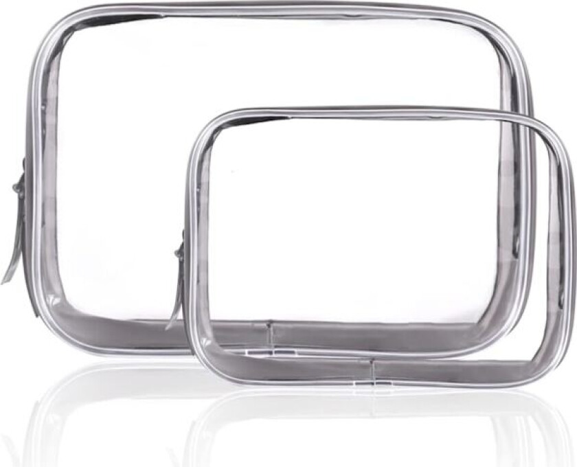 Transparent Vanntett PVC Reiseveske, Transparent Kosmetisk Toalettveske for Menn Kvinner Jenter Damer Baderom Ferie Reise