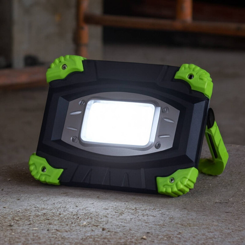 Utendørs LED-spot 850947, svart/grønn, lengde 17 cm