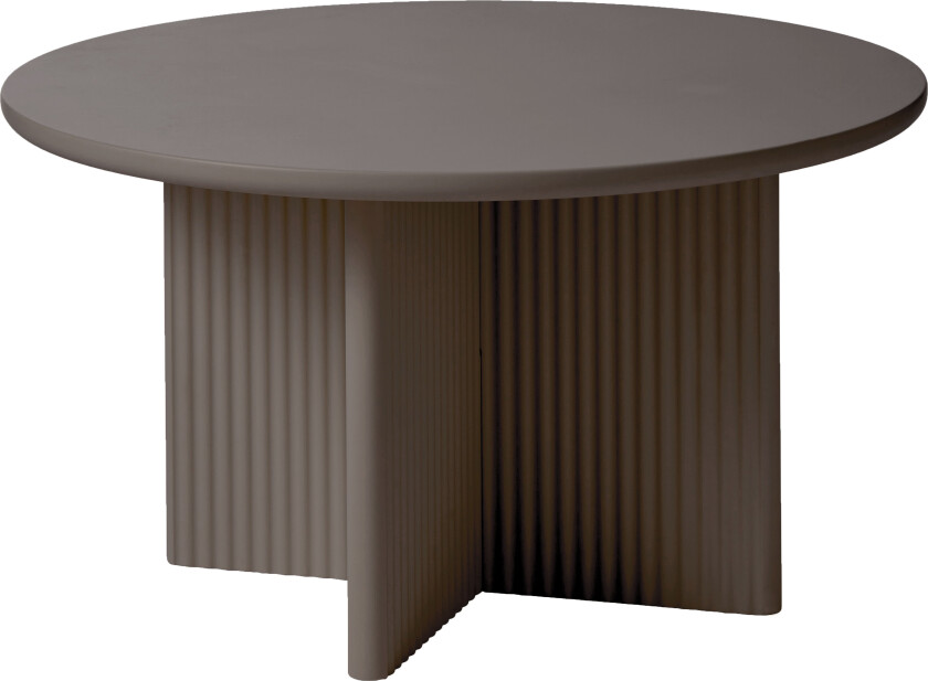 UNIKE MØBLER Palma salongbord, rundt - taupe MDF (Ø80)