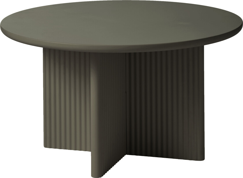 UNIKE MØBLER Palma salongbord, rundt - olivengrå MDF (Ø80)