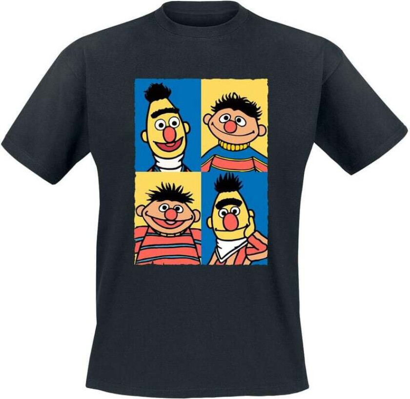 T-skjorte - Ernie und Bert - Studio - M til 5XL - Herrer - svart