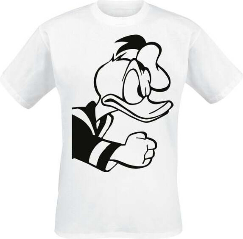 Disney T-skjorte - Angry Donald - S til 3XL - Herrer - hvit