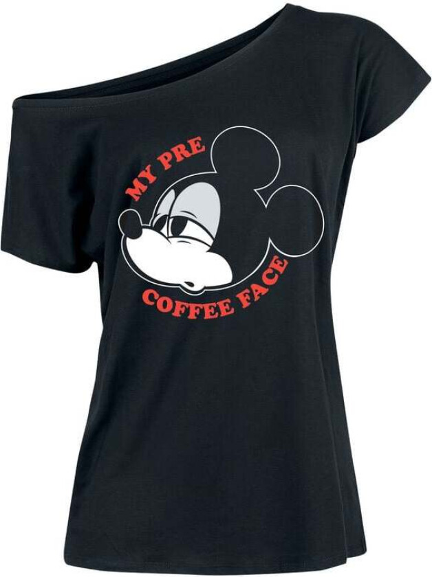 Disney T-skjorte - My Pre Coffee Face - S til 3XL - Damer - svart