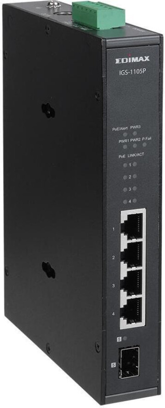 Switch Industrial 4-Port POE GbE + 1 GbE SFP unmanag.