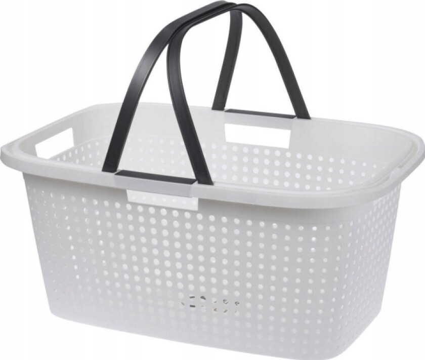 Skittentøyskurv med håndtak, plast, 60 x 40 x 26 cm