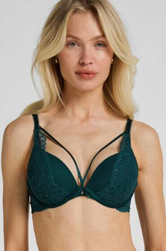 Vattert bh med bøyle push-up Isadora Grønn
