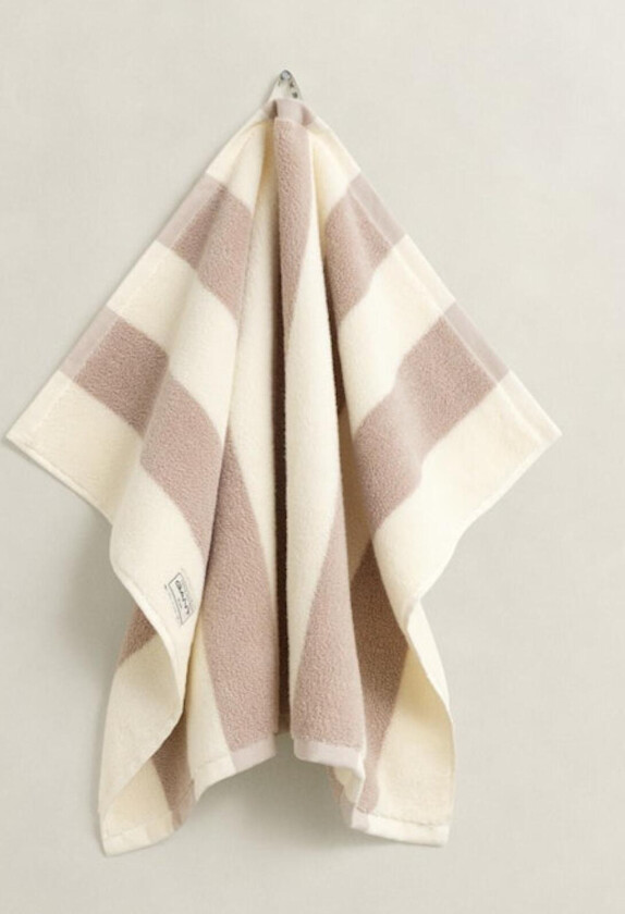 Håndkle Stripe Silver Sand 70x140
