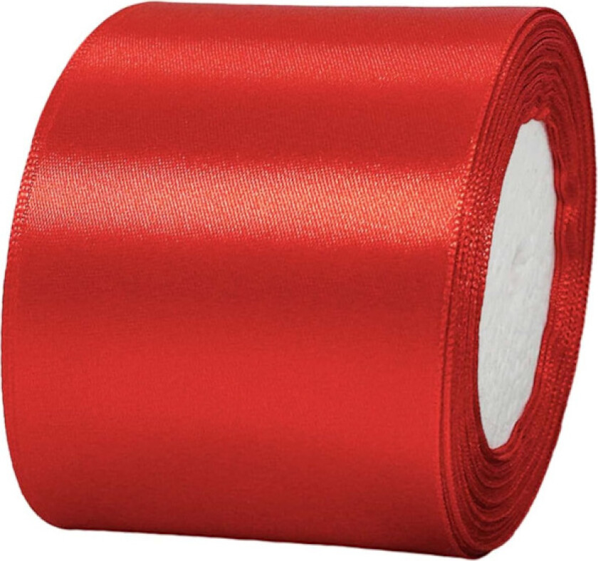 Bilde av Rødt satengbånd 75mm X 22m, gavebånd, sybånd, silkesatengbånd til bryllupsdekorasjon, hjemmedekorhåndverk, festkake, kakeinnpakning, esker, buq