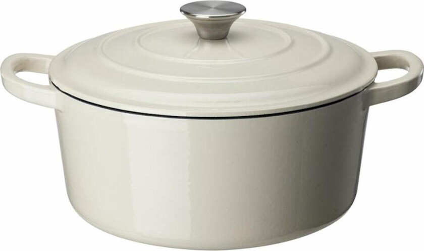 Basic Støpejernsgryte Krem 4,2L