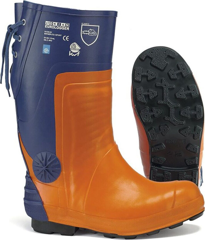 Euro Logger 3 Sagbeskyttelsesstøvel oransje/blå 38