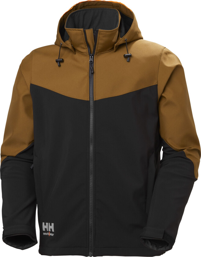 Oxford 74290-759 Softshelljakke svart/brun Svart/brun