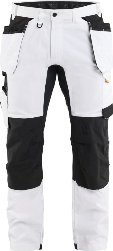 177018321099D104 Arbeidsbukse hvit/svart D104