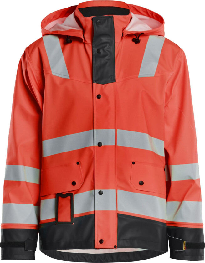 430220035599XXS Regnjakke varsel, rød/svart XXS