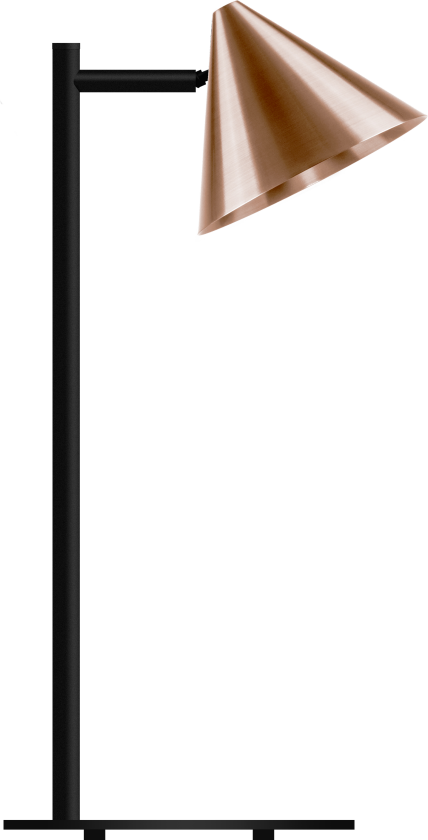 Tratt Micro Bordlampe GU10, uten lyskilde Råkobber