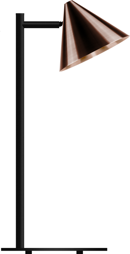 Tratt Micro Bordlampe GU10, uten lyskilde Mørkoksidert kobber