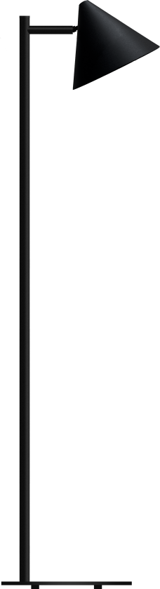 Tratt Micro Standardlampe GU10, uten lyskilde Svart