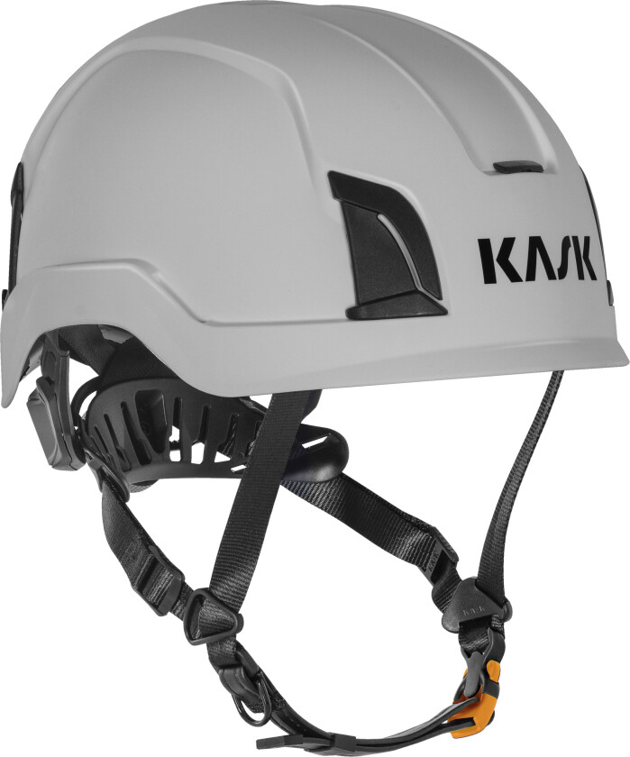 Zenith X Long Vernehjelm lang hakerem +10 cm, uventilert Hi-Vis hvit