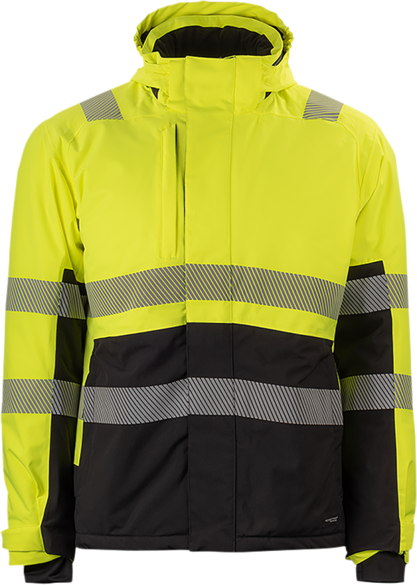 FJ92 Vinterjakke gul/svart, varsel XS