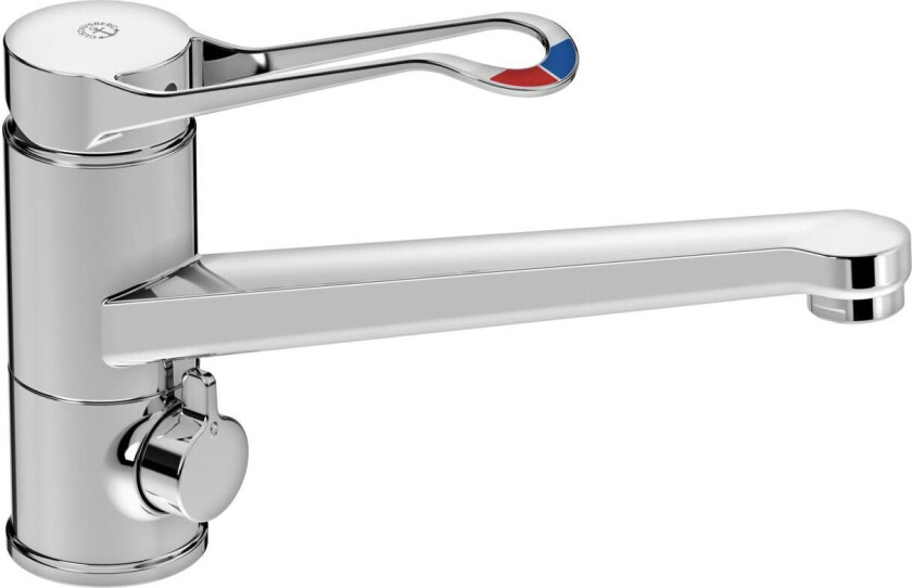 Nautic GB41206095064L Kjøkkenbatteri lav tut, lang hendel Med maskinavstenging