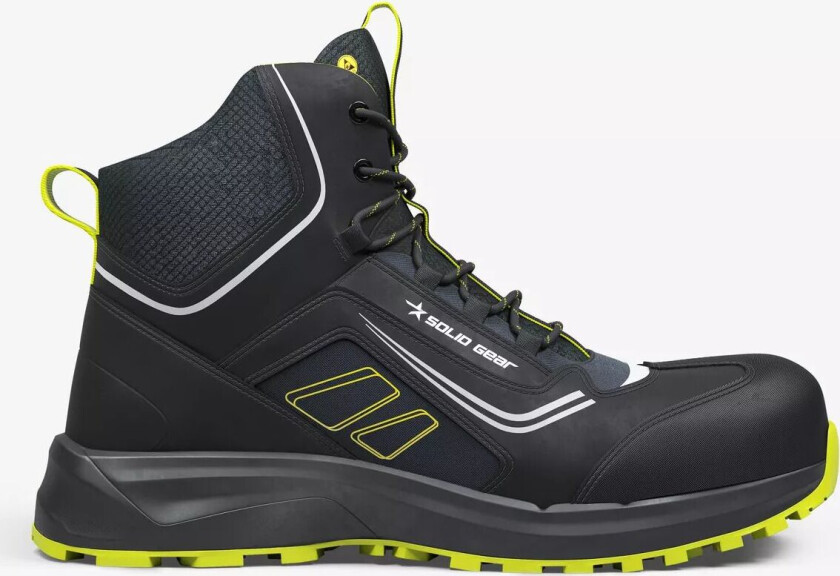 Adapt Mid Vernestøvel S3L, ESD, svart/gul 41