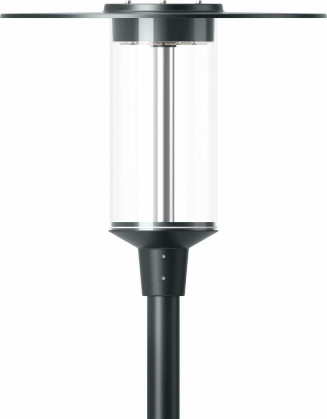 Atlas Stolpearmatur 33 W, Svart/aluminium