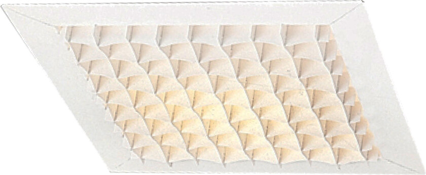 Quattro II Takfotsarmatur 340 x 340 mm Hvit