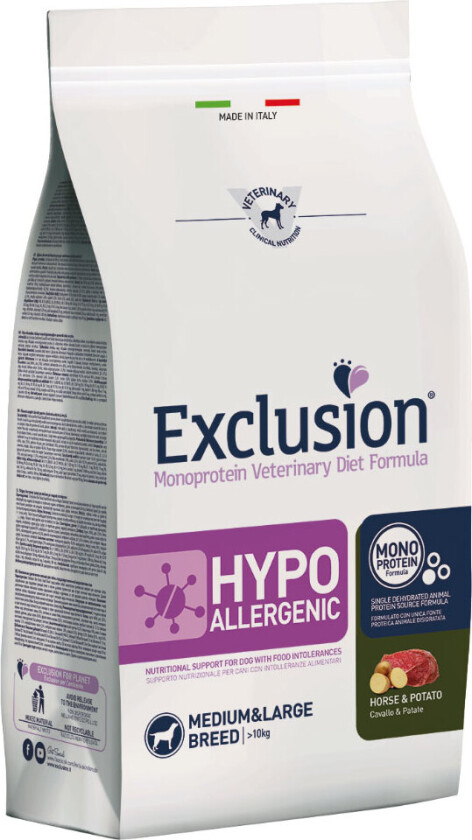 Exclusion tørrfôr hest & potet - 2 x 12 kg