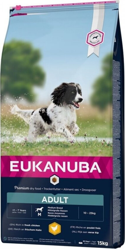 Eukanuba Dog Adult Medium 15kg Fôr