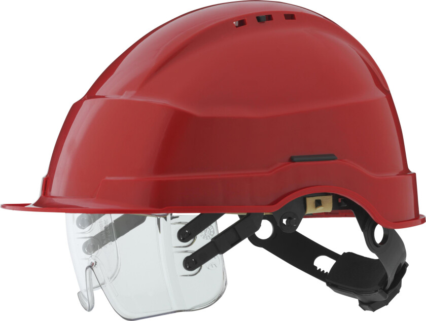 11710493 Vernehjelm med visir Rød