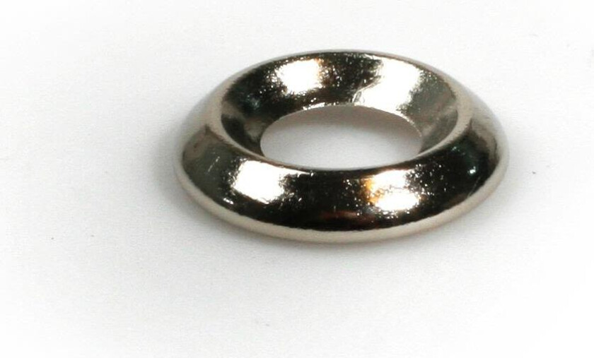 93304900 Rundskive 3,8 x 9,6 x 1,8 mm, forniklet, 100-pakning