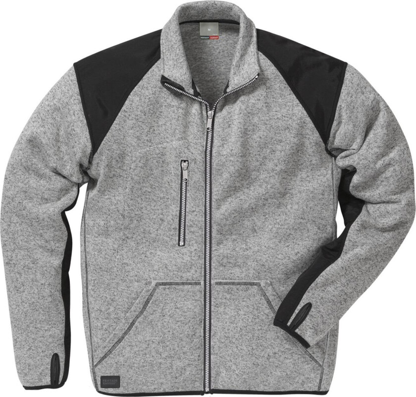 7451 PRKN Fleecejakke grå/svart Grå