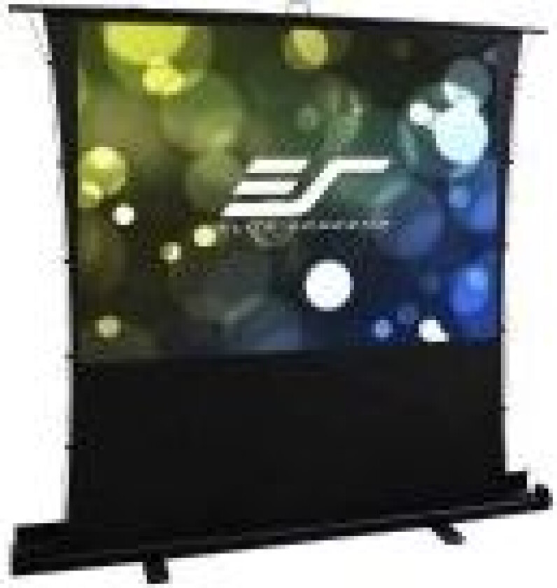 ezCinema Tab-Tension Series - Projeksjonsskjerm med gulvstativ - står på gulv - 92 (234 cm) - 16:9 - Matte White, MaxWhite 2 - svart