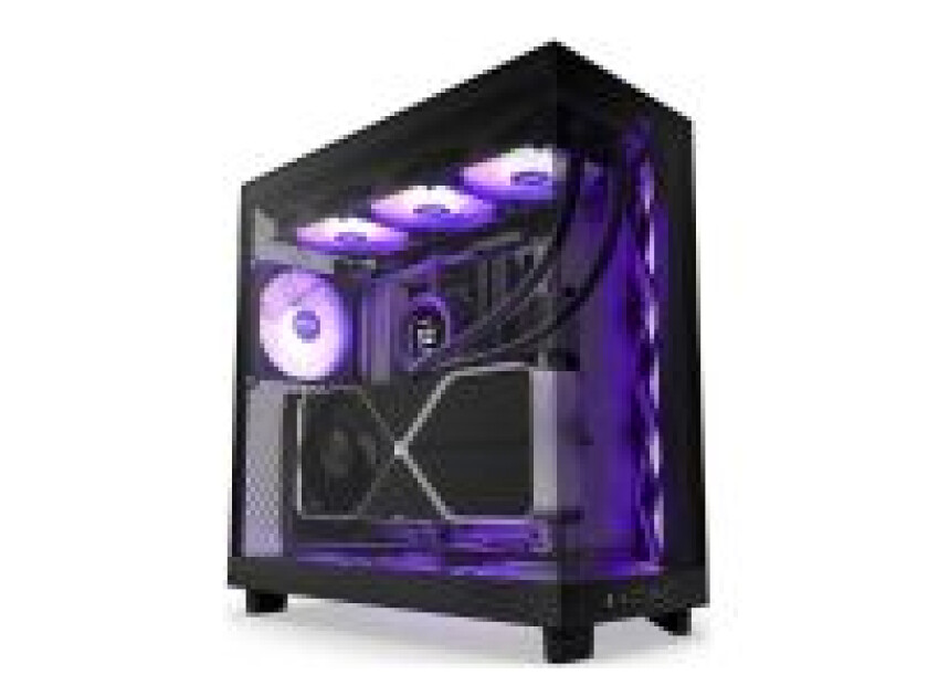 H6 Flow Compact Dual Chamber with RGB - Matte Black - Kabinett - Miditower - Svart